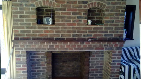 Brick Fireplace